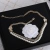 Women's pearl chain necklace