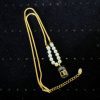 Golden Pearl Pendant Necklace