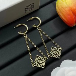 Gold pendant earrings