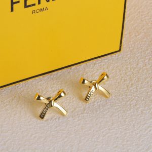 Golden bow earrings