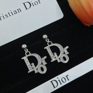 Alphabet Diamond Pendant Earrings