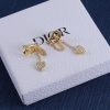 Gold Heart Diamond Tassel Earrings