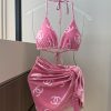 Corduroy Classic Bikini Three-Piece Set