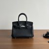 Black top layer cowhide platinum bag 20cm
