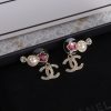 Gold Diamond Pendant Earrings