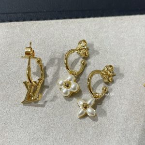 Gold Diamond Pendant Earrings