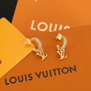Gold Diamond Pendant Earrings